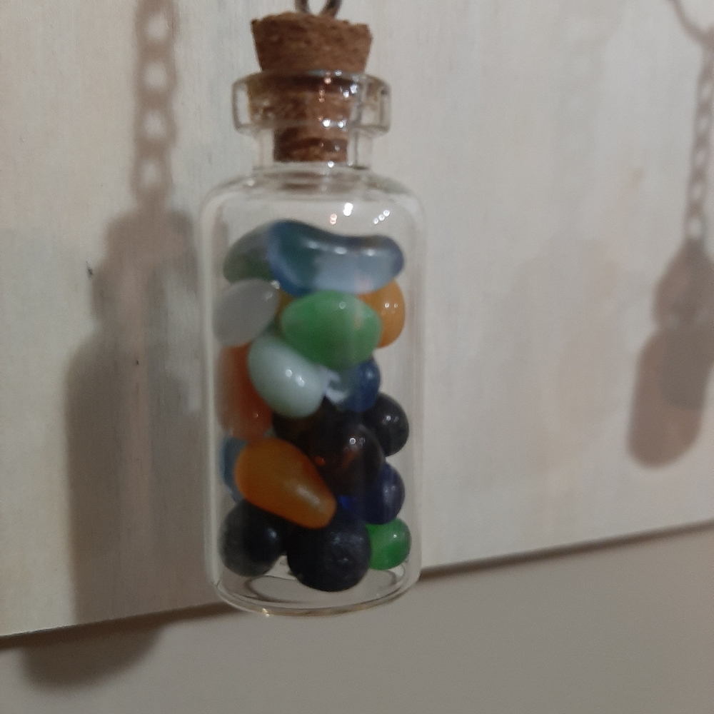 Colored Stone Bottle Keychain - Picture 3 of 3